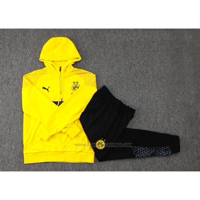 Chandal de Sudadera del Borussia Dortmund 2023-2024 Amarillo y Negro